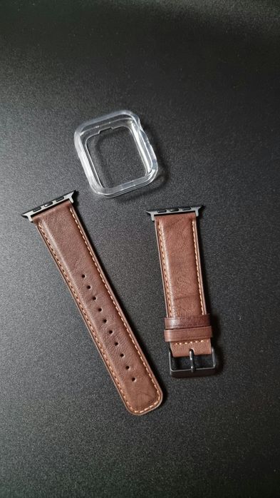 Skórzane pasek do zegarków HITZEE + etui ochronne 42,44,45,46,49mm