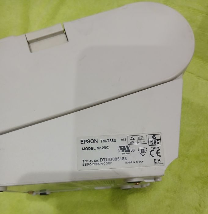 Impressora de recibos Epson falta os carregadores