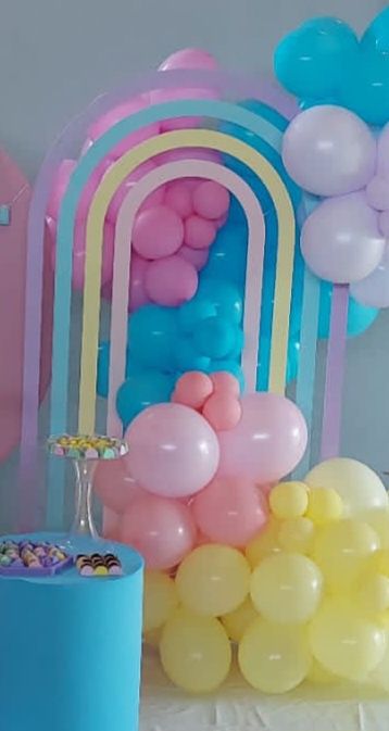 Rainbow Party Backdrop – Colorful or White64586344645889122