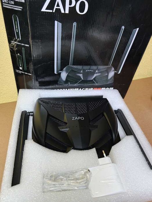 Router Gaming ZAPO Z-1200 AC Dual-Band 1200M – Novo na Caixa