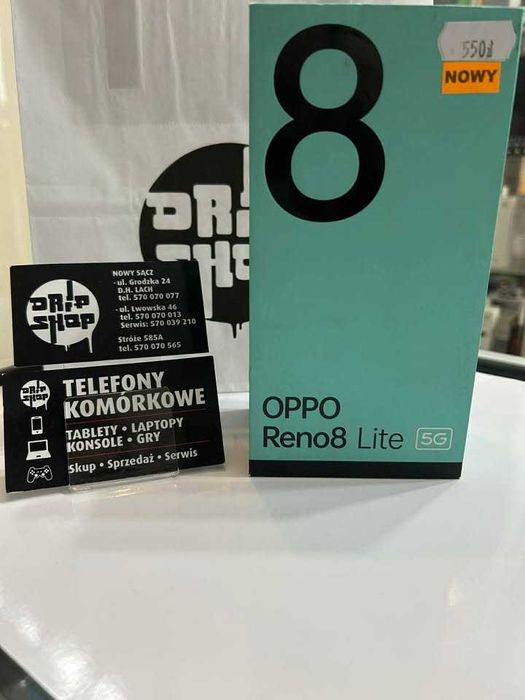 Oppo Reno8 Lite 8/128GB NOWY!/Gwarancja12M/SklepGSM/Lach