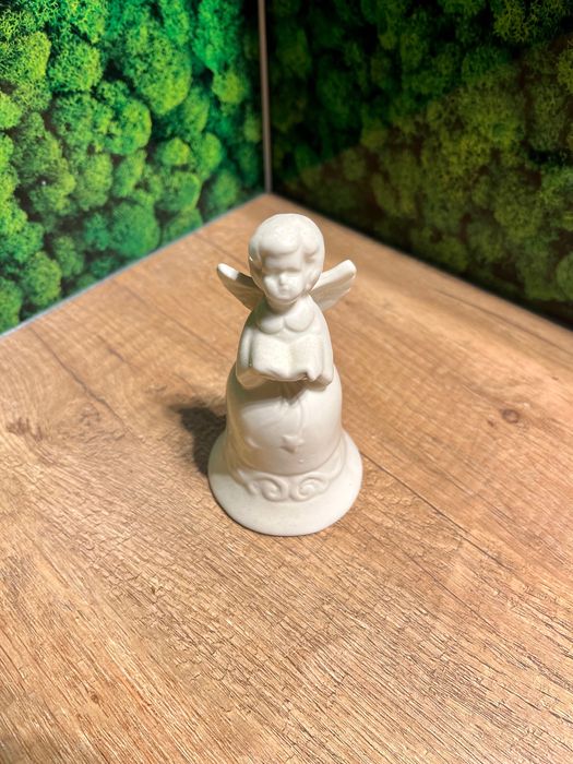 Piękny porcelanowy Aniołek Dzwonek super stan