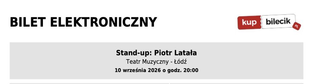 bilety Stand Up Piotr Latała