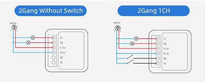 Умный мини-переключатель Wi-Fi,  2 группы