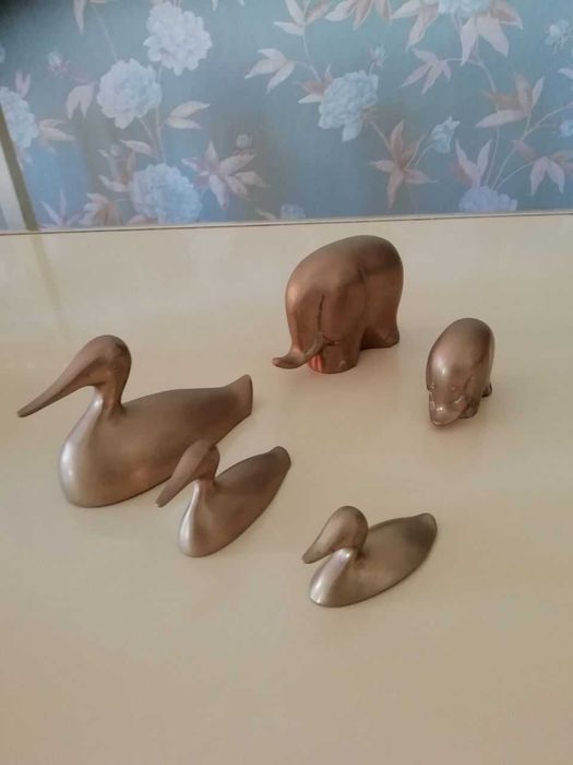 5 Peças em cobre antigas