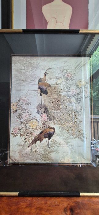 Litografia Franklin Picture Company Soicher-Marin „Pawie i piwonie”