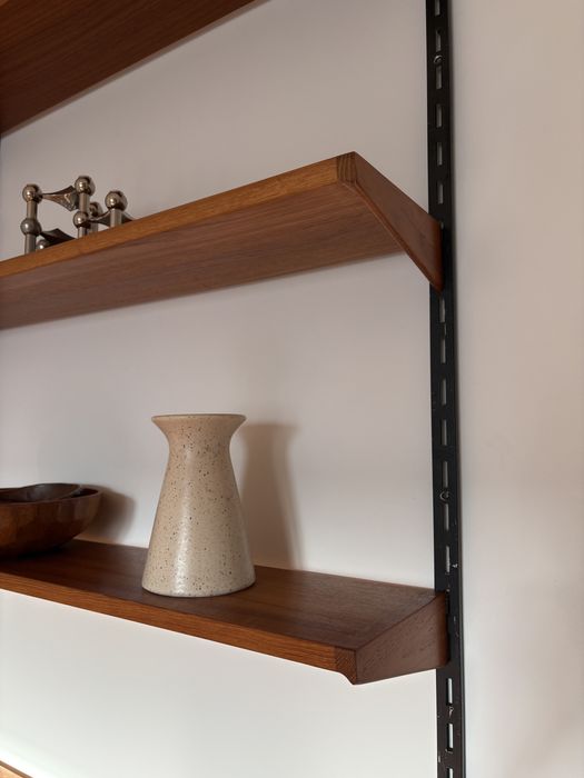 Skandynawski regał systemowy ścienny Kai Kristiansen tekowy vintage