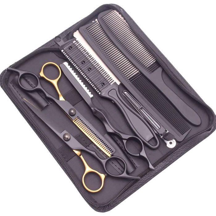 Conjunto De Tesouras De Barbeiro, Tesoura De Afiar, Tesoura De Mes, Tesoura De Cortar Cabelo, Acessório De Estilagem De Cabelo, , Para Homens, Mul