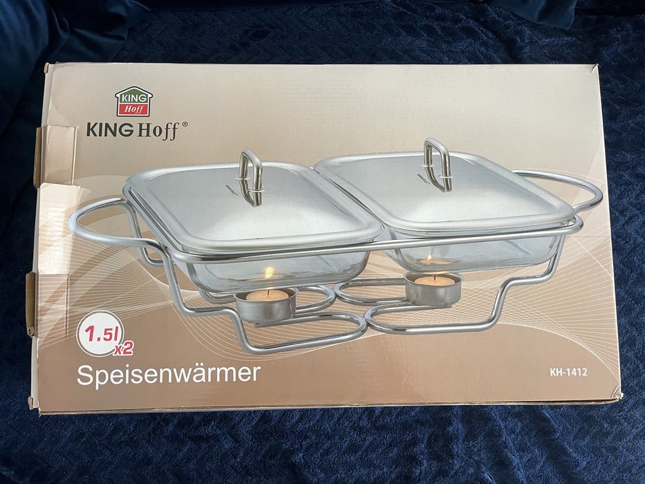 Kinghoff Podgrzewacz Żaroodporny Stołowy 2X1,5l