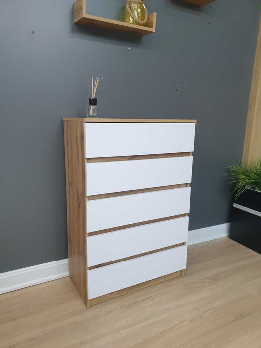 Комод "Софі" Білий на п'ять шухляд без ручок.Тумба для речей в спальню