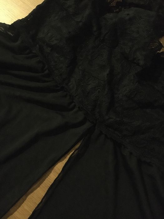 Sexy body czarne z pęknięciem w kroku, rozmiar 48/50