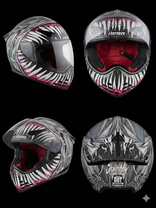 Kask motocyklowy integralny Icon Domain Grand Maw