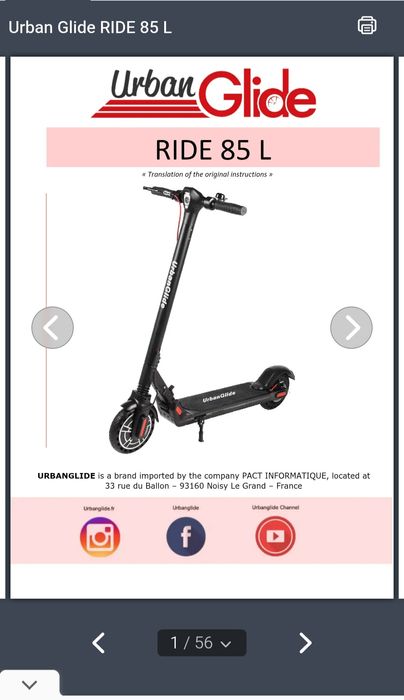 SuperProjeto Urban Glide 85L 250w 36v