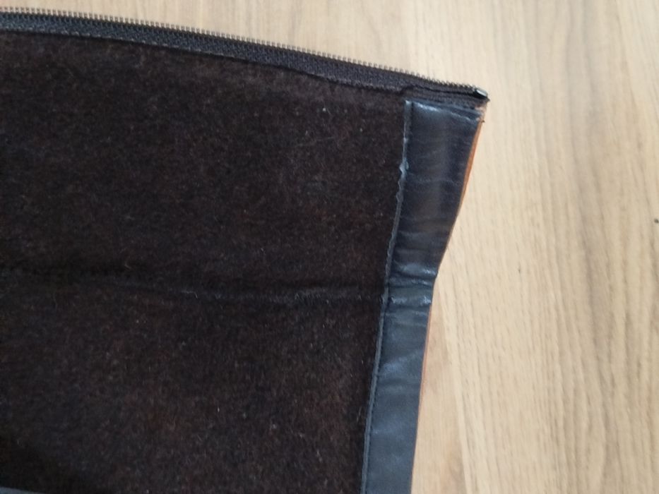 Brązowe skórzane oficerki kozaki płaskie camel 38 damskie ocieplane fr