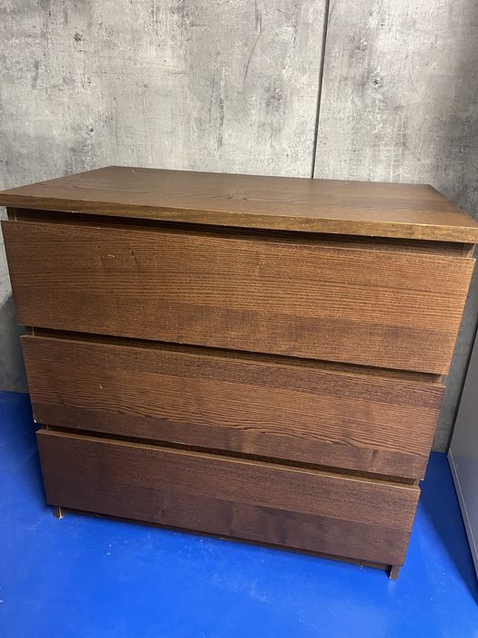 Komoda ikea malm 3 szuflady ciemnybrąz z dostawą