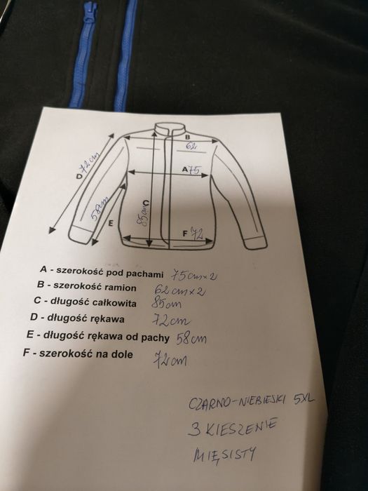 Polar czarno-niebieski mięsisty duży 5xl