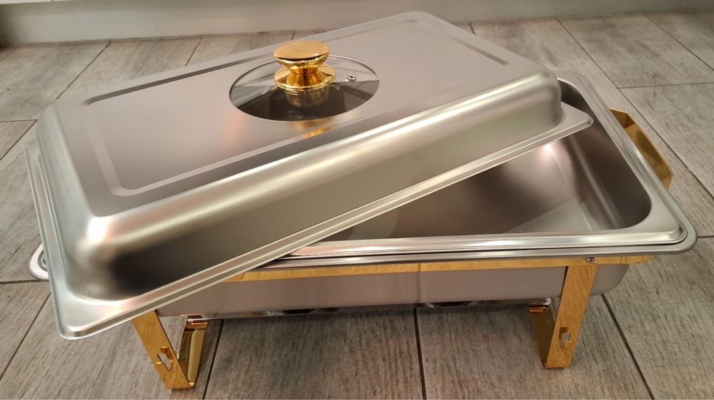 Rechaud com detalhe a dourado