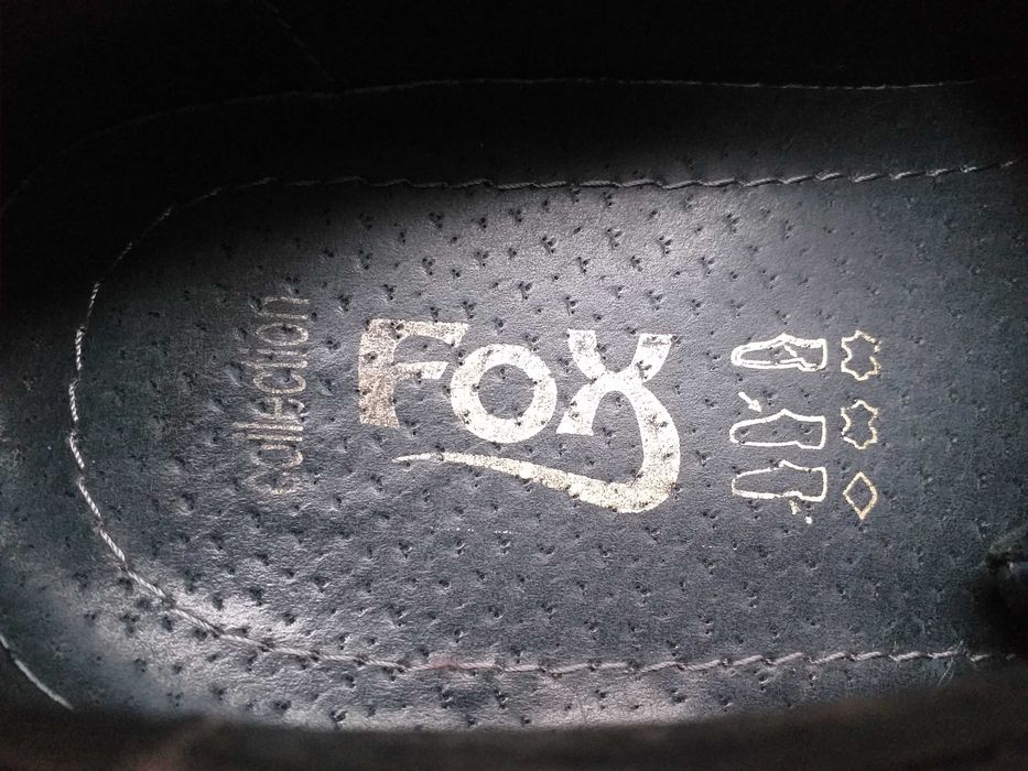 Półbuty męskie, skórzane, niebieskie FOX, rozmiar 43