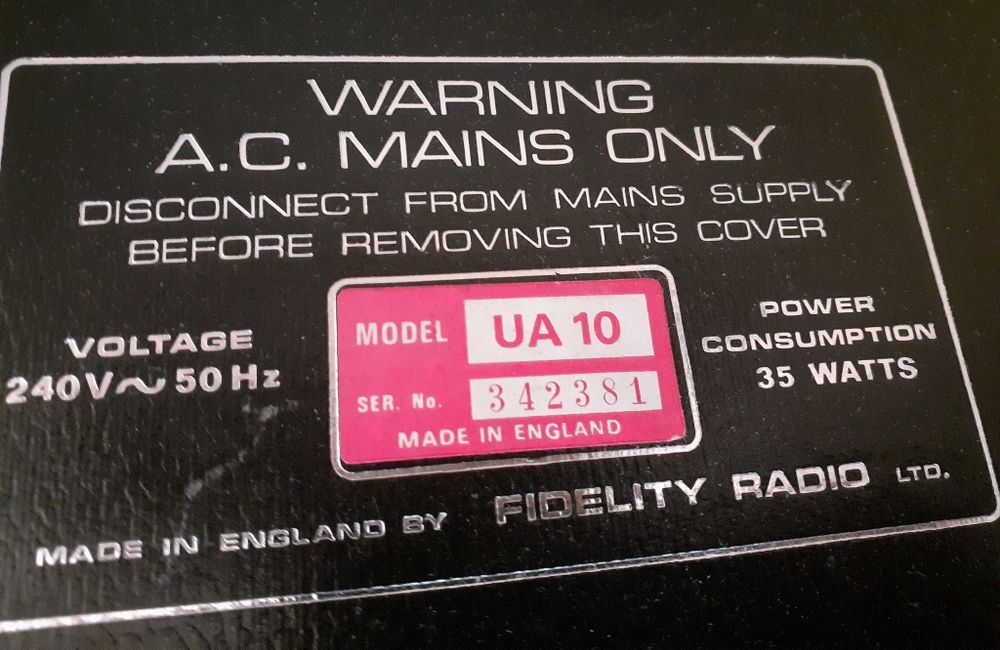 Fidelity UA10 record player64171294267649123