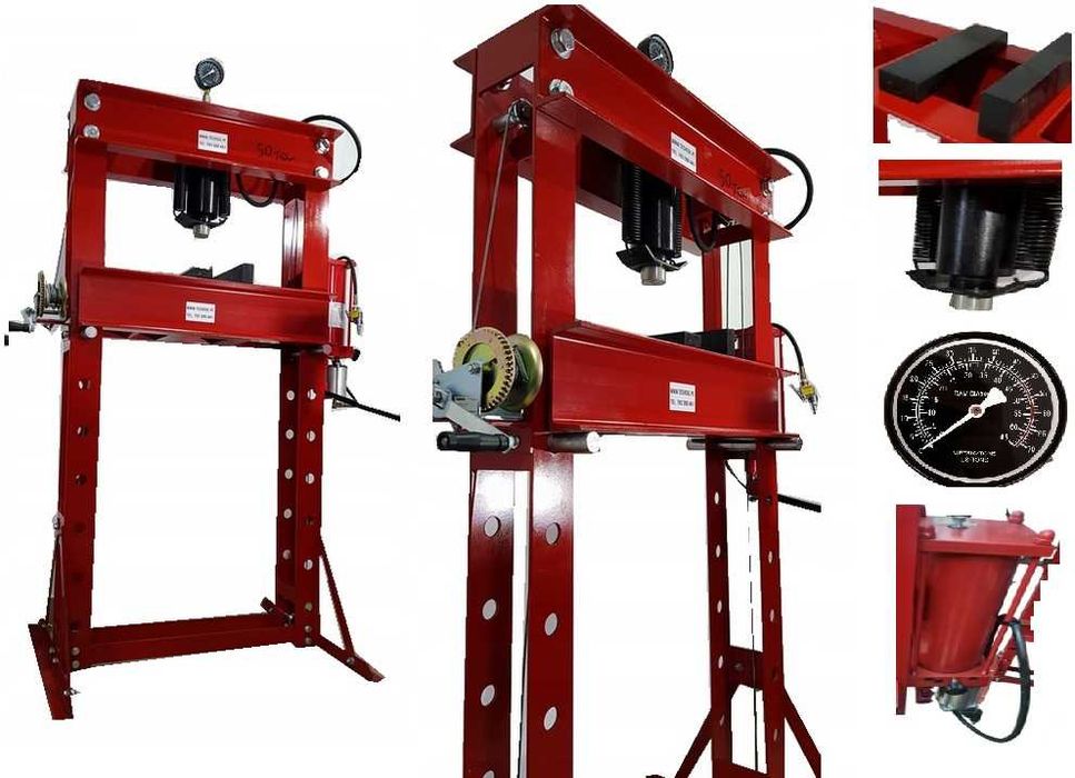 PRASA 50 TON pneumatyczno hydrauliczna Polska SZEROKA SOLIDNA