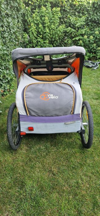 Przyczepka ryksza rowerowa dla 2 dzieci