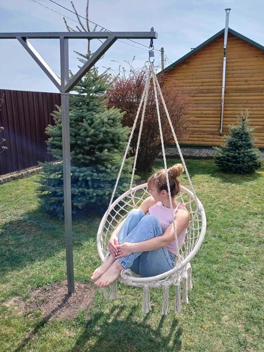 підвісне садове крісло гойдалка гамак, подвесное плетеное кресло