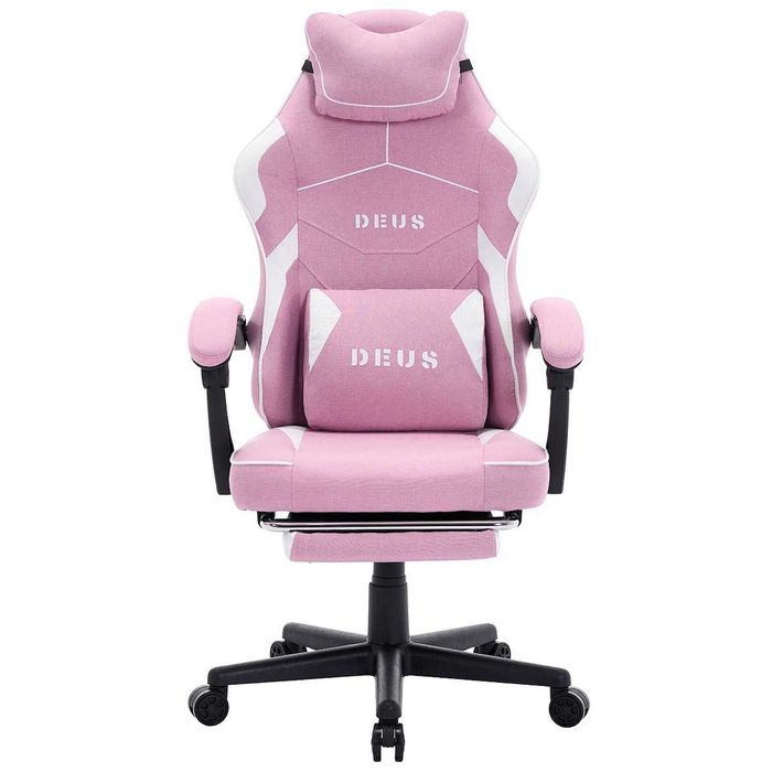 Fotel gamingowy DEUS EDGE Pink – Twoja strefa relaksu na live