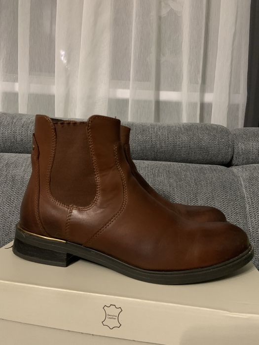 Botki skórzane damskie 38