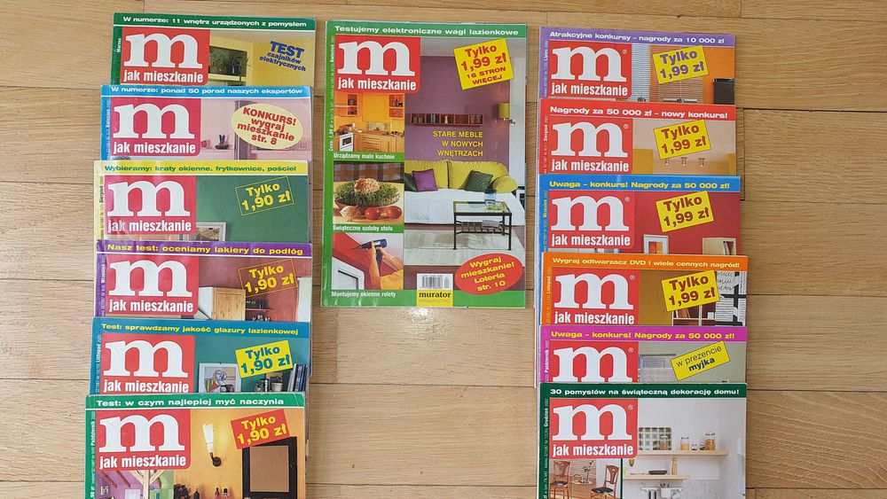 Pismo M JAK MIESZKANIE (2000, 2001, 2002) 13 sztuk