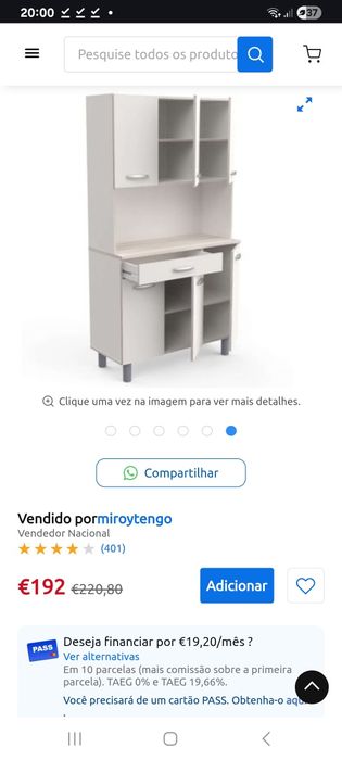 Armário estante cozinha