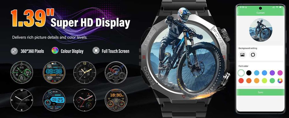 Смарт годинник Atheewon S10 Military Smart Watch спортивний