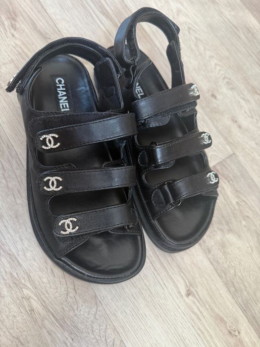 Така ціна лише 3 дні! Натуральні шкіряні жіночі босоніжки Chanel, розмір 38