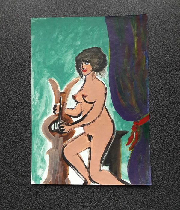 Akt Kobiety - Obraz malowany ręcznie akryl/karton