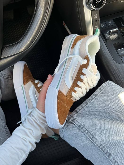 ФАВОРИТ! Vans Knu Skool Beige 36 37 38 39 40 ванс кну скул бежеві