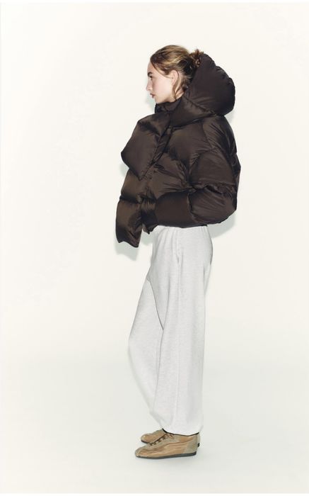 Пуховик коричневий Zara