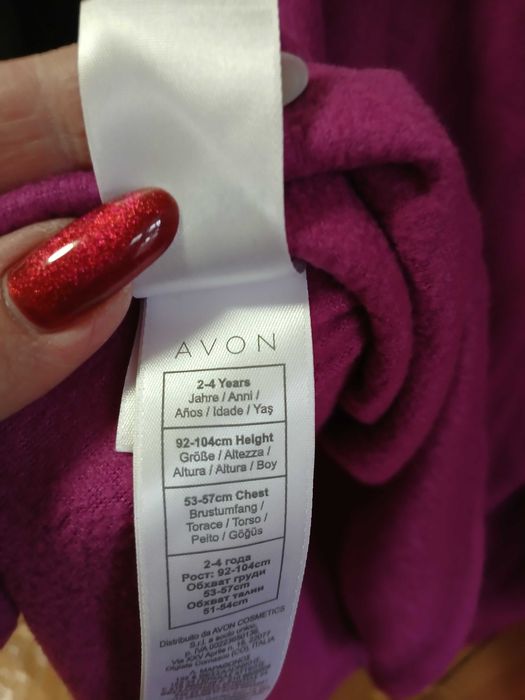 Накидка плащ фліс frozen avon 2-4 р. 98-104
