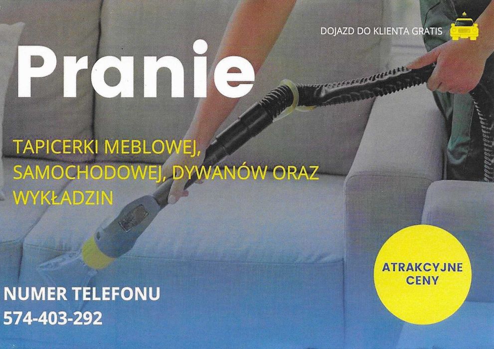 Pranie kanap i narożników, zarezerwój przed świętami