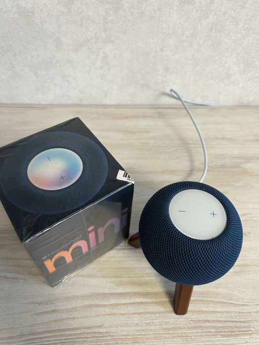 Apple HomePod mini, синій — стан нового + підставка у подарунок
