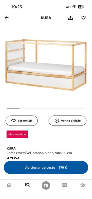 Cama Ikea Kura reversivel