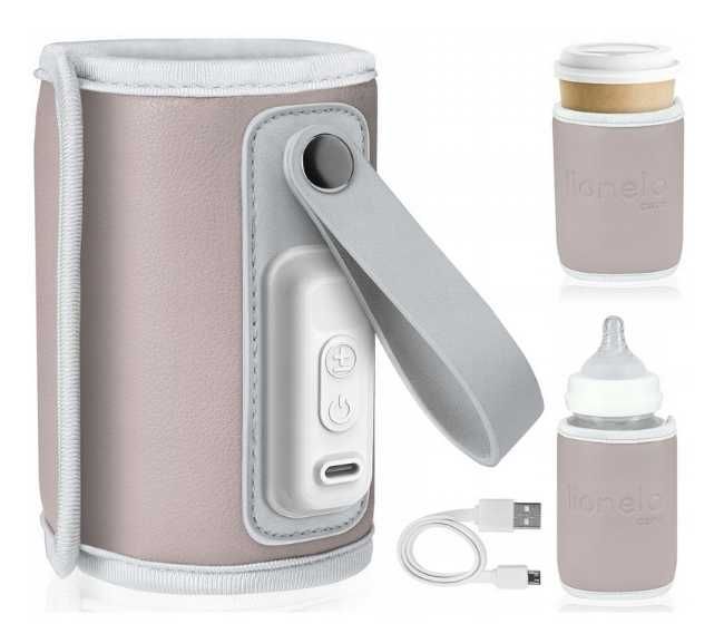 Podgrzewacz Butelek Lionelo Thermup Go Pink Baby USB Termostat NOWY