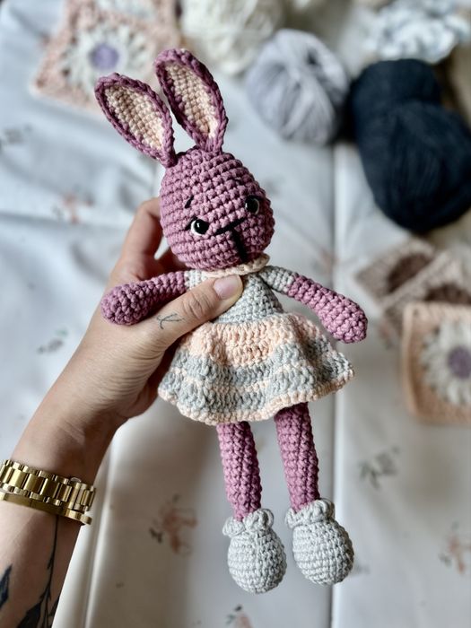 Śliczny króliczek na prezent maskotka dla dziecka rękodzieło