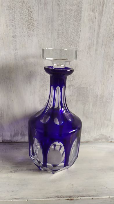 Karafka kryształowa i kufel