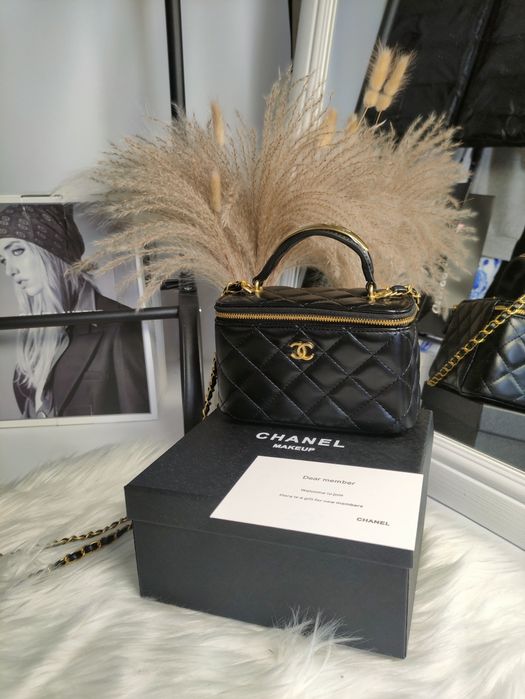 Шкіряна сумка Chanel Makeup. Сумка шанель Куб бочонок