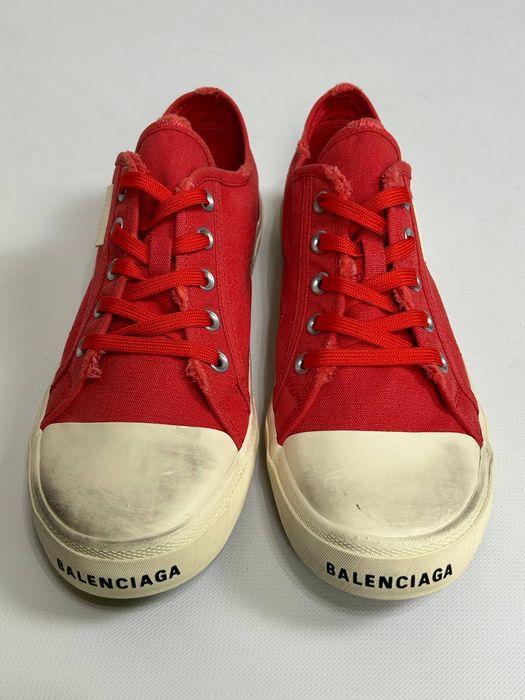 Balenciaga Paris red low shoes кеди кросівки кроссовки червоні 43 42 41