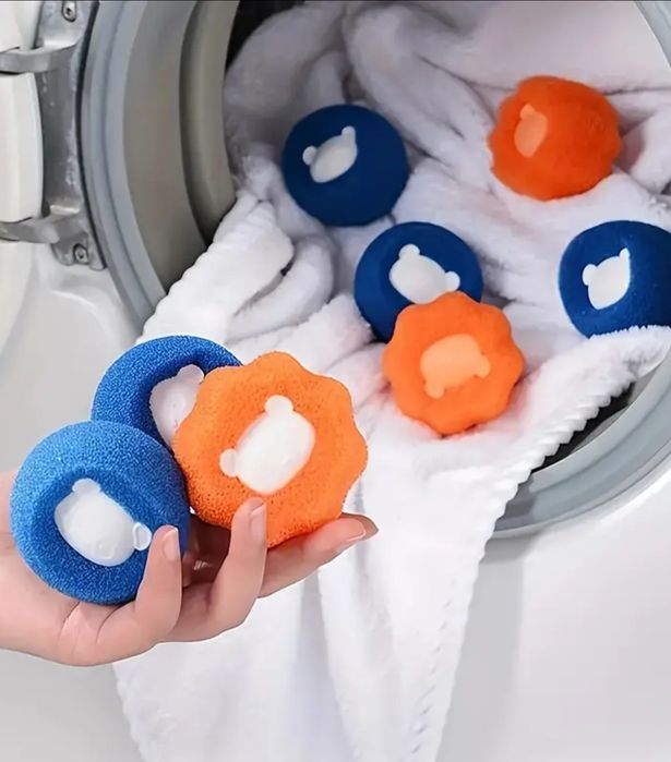 5 Bolas para retirar pêlos e cabelos, indicado para máquina de lavar-