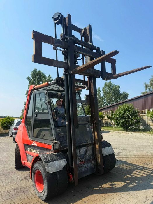 wózek widłowy LINDE H60T-03 LPG udźwig 6.000 kg 4.10m Perkins 6-cyl Kabina