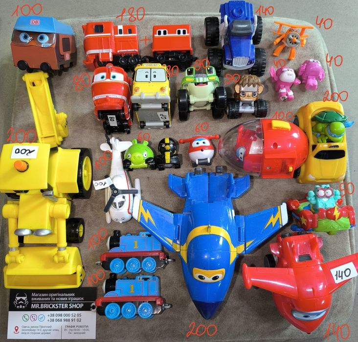 Машинки тачки Томас Вспыш Супер Крылья траки поезд вагон паровоз