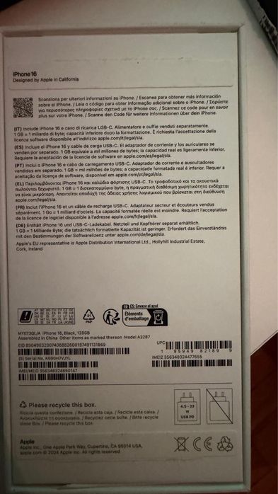 Iphone 16 128gb preto