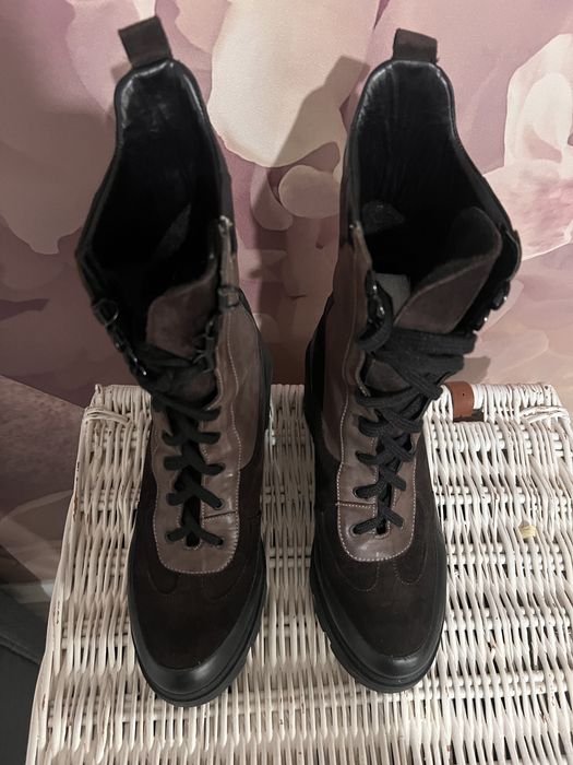 Kazar, Brązowo-czarne botki Columbia , rozmiar 38