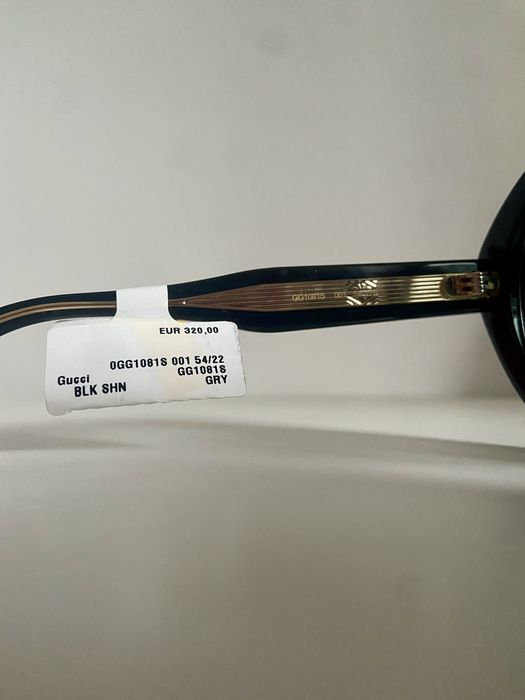 Óculos de Sol GUCCI GG10818 – Preto Brilhante – NOVOS